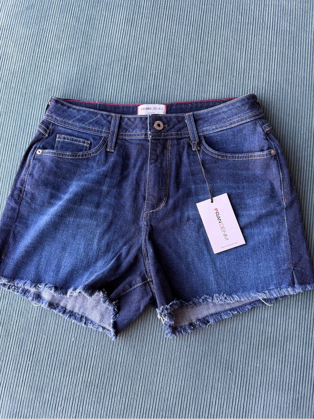Fran Denim Ruby 29 Shorts Jeans NWT Athletic Women Light Wash Curvy Casual Blue